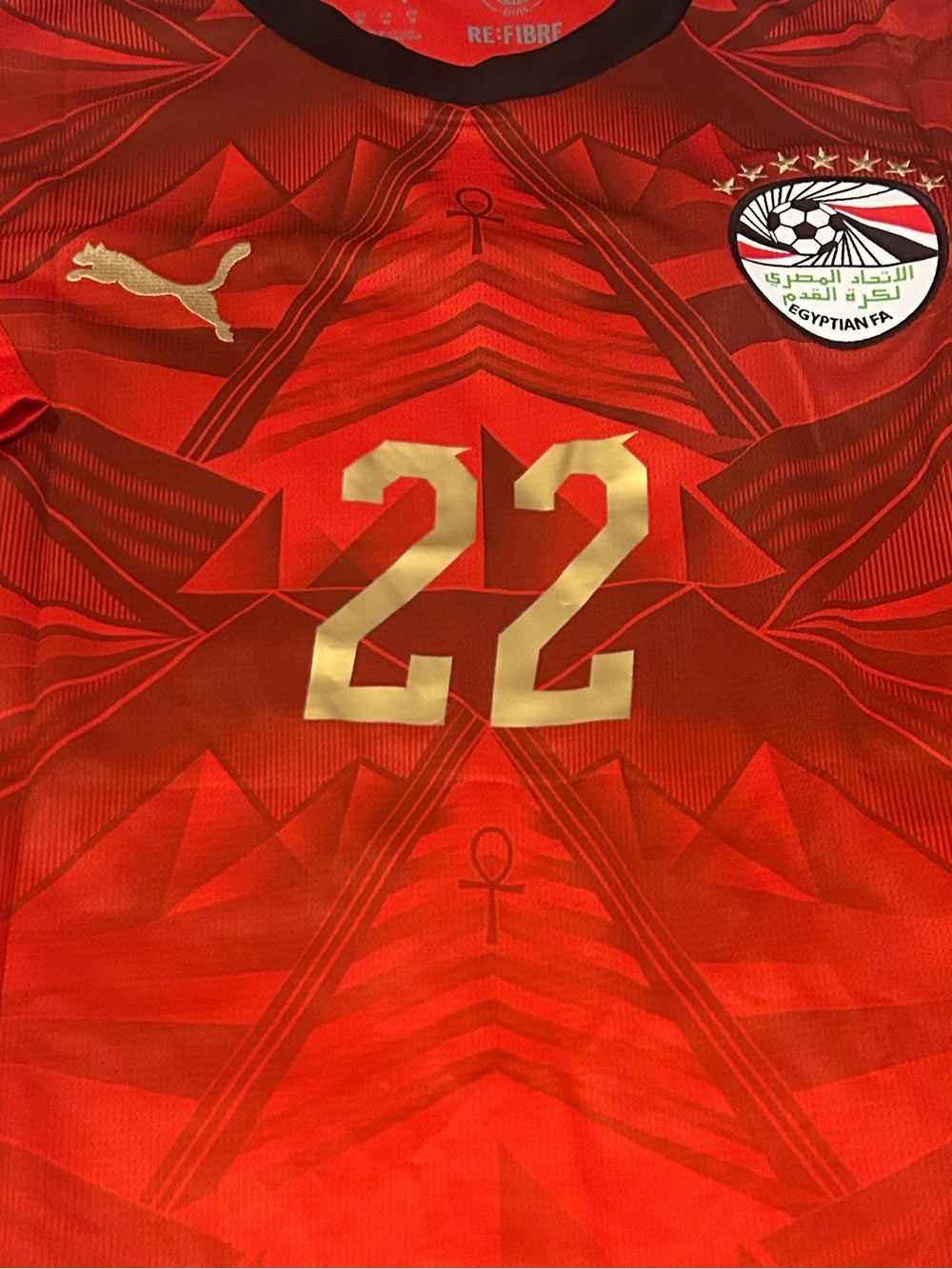Puma EGYPT National Team OMAR MARMOUSH Men's JERSEY Red M,L,XL,2X New with tags - Picture 4 of 7